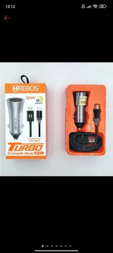 Carregador Veicular Turbo 18W HREBOS - Rápido e Seguro
