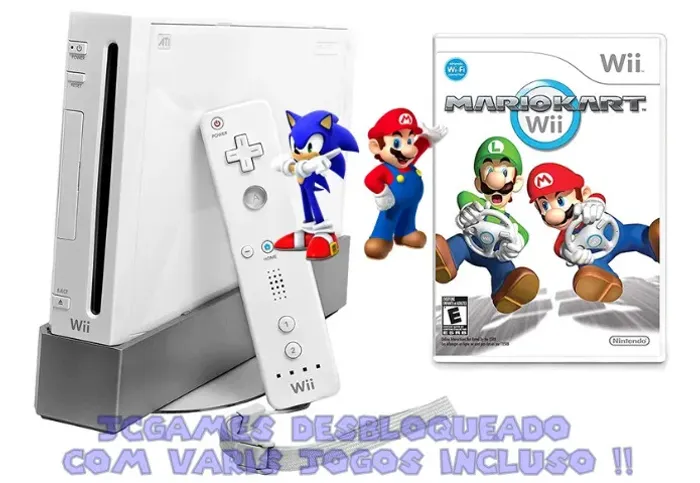 Nintendo Wii desbloqueado + jogos / garantia somos loja Física / JCGames   