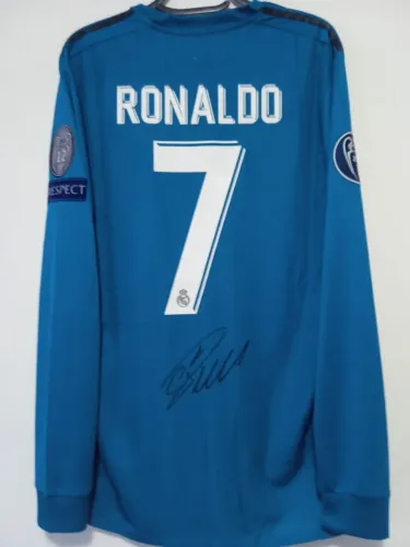 Camisa Real Madrid 2017 / 2018 #7 Cristiano Ronaldo Jogo Autografada Certificada