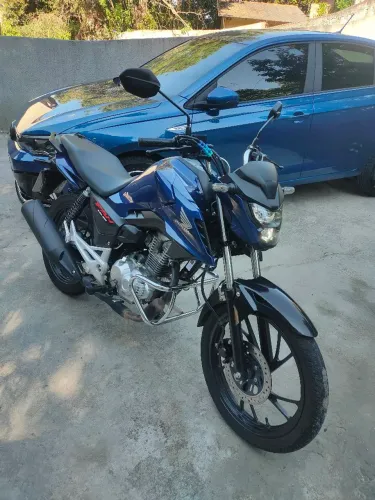 Cg fan 160 azul moto impecável 