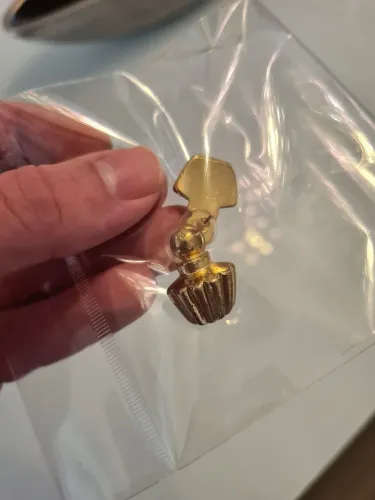 Brinco dourado frasco de perfume - Novo