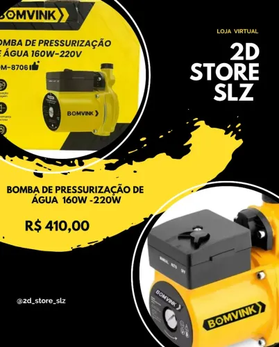 Bomba de Pressurização de Água 160W-220V - BOMVINK
