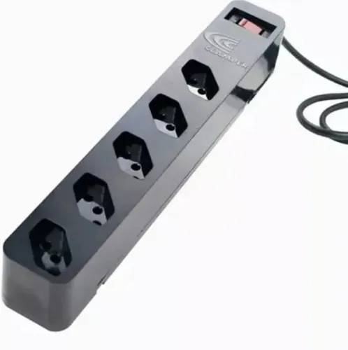 Filtro de linha Clamper Energia 5 DPS Bivolt Preto novo lacrado garantia