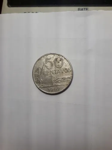 Moeda antiga 50 Centavos 1967.