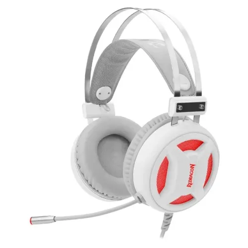 Headset Gamer Redragon Minos Lunar White Led 7.1 USB - WZetta