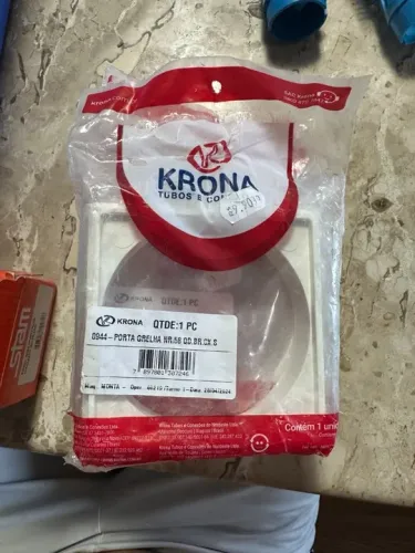 04 PORTA GRELHA QUADRADA BRANCA 100MM KRONA