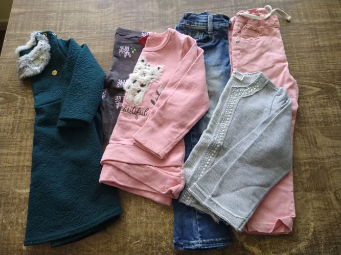 Lote de roupas infantil menina 3 anos - 6 peças