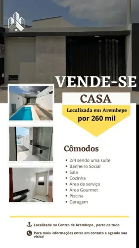 \( *¨-¨*)/ Vendo - Casas (lançamento) - 2/4 - Piscina - Praia - Arembepe \(*<_*)\