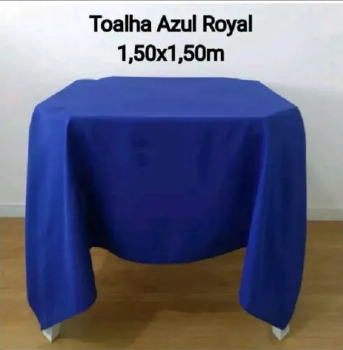 Kit 8 Toalhas de Mesa Azul Royal 1,50x1,50m
