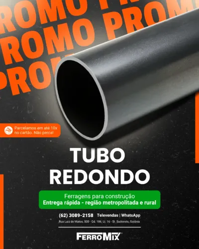 Tubo redondo - Ferragens para Serralheria e Construção - Entrega rápida e parcelamento
