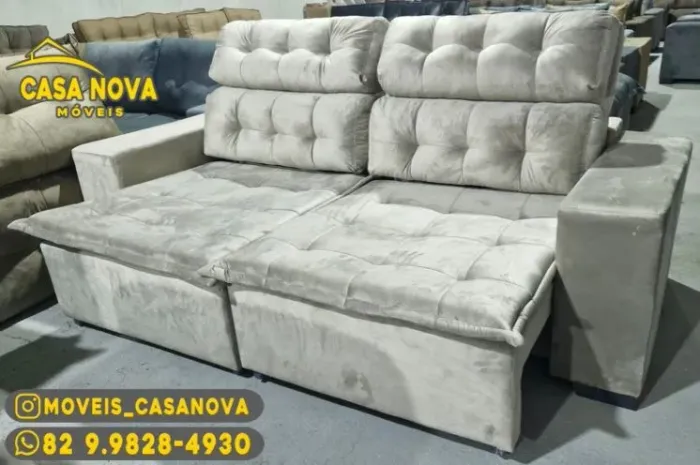 Sofá Retrátil e Reclinável 230cm 
