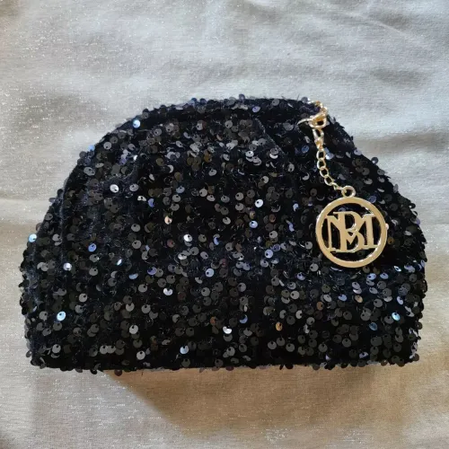 Bolsa preta de paetê BADGLEY MISCHKA
