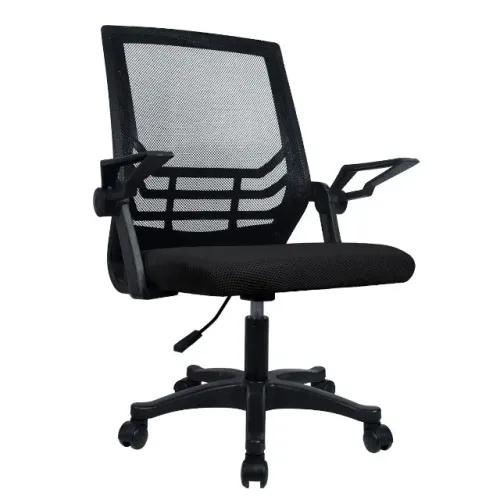  Cadeira Office Vinik LC1 Black, Braço Ajustável, Malha Mesh, Suporta Até 120Kg - WZetta