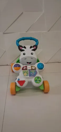 Andador zebrinha com atividades, Fisher price.