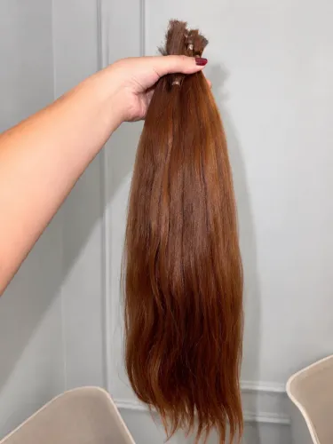 Cabelo Humano 100g 50cm Acobreado brasileiro do Sul