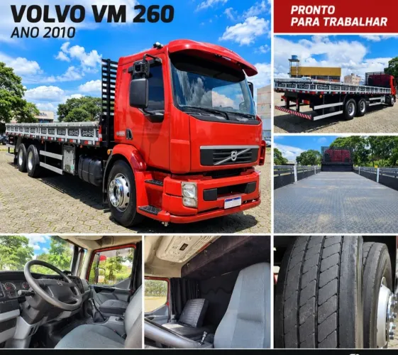 VOLVO VM 260 - ANO 2010<br>Valor: R$ 265.000,00<br>Carroceria de 9,20 metros carr