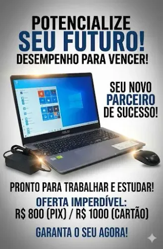Notebook ASUS 800 reais no pix