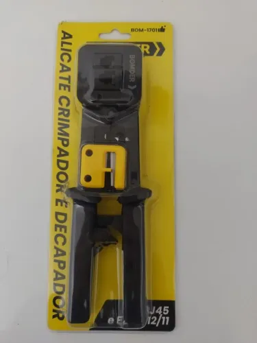 Alicate Crimpador e Decapador Bomder BOM-1701 - RJ45 / RJ12 / RJ11
