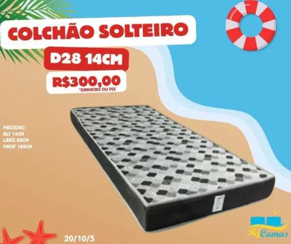Colchão solteiro D28 (Pague na entrega)