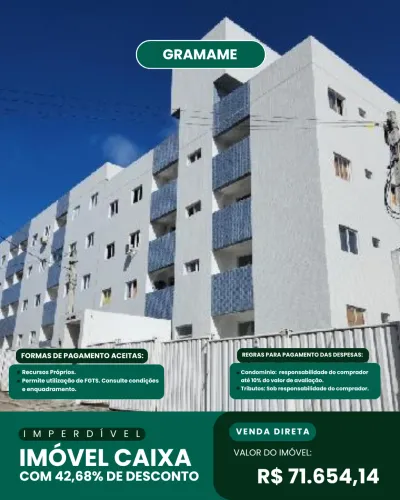 Apartamento com 2 quartos, 40m² - Gramame, João Pessoa/PB