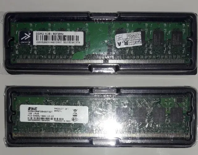 Memória Ram Ddr2 1gb 800 02 Unidades 1gb