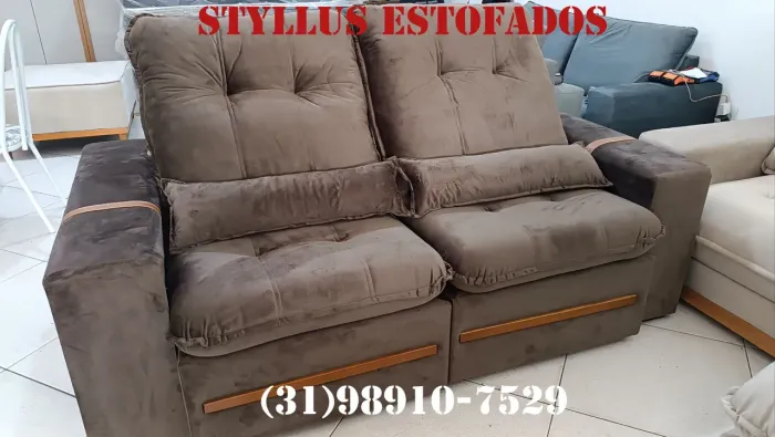 Sofá retrátil promoção pronta entrega