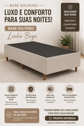 Base de cama box solteiro