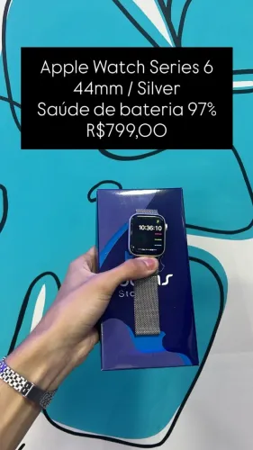 Seminovo: Apple Watch Series 6 44mm / Silver / Saude de Bateria 97% - Loja Fisica