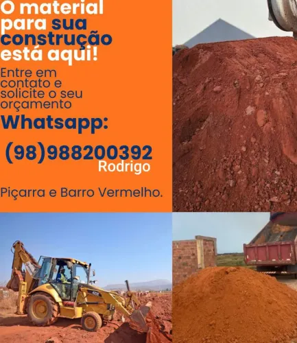 Carrada aterro, barro e areia