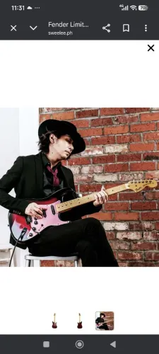 ATENÇÃO COLECIONADOR Fender Galaxy red Ken signature L'arc 'n Ciel peça única no Brasil