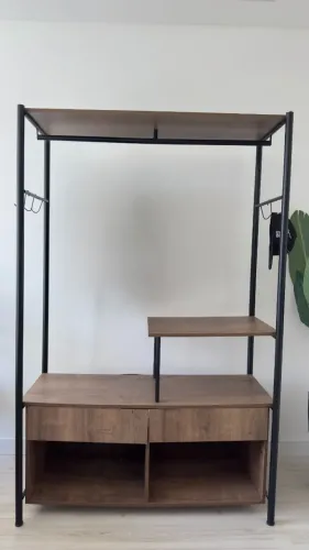 Closet Arara Industrial com Gavetas - Estilo Moderno