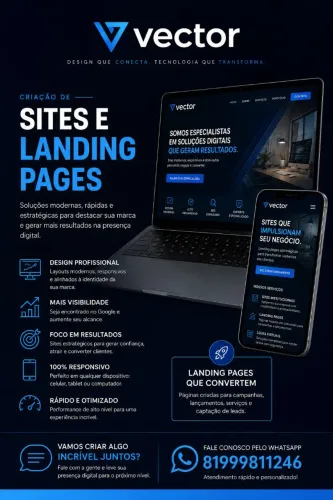 Criação de sites e landing pages