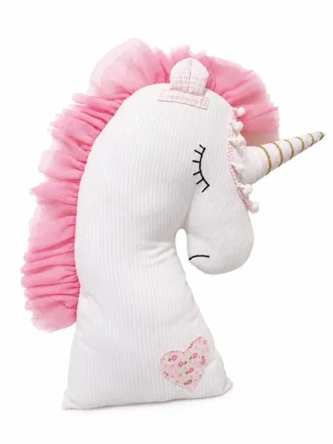 Almofada Unicórnio De Pelucia Para Decoração 40 Cm