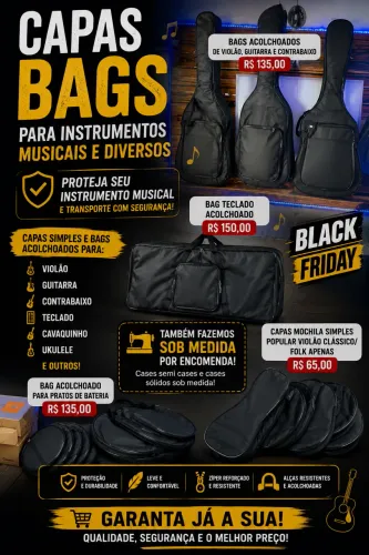 Capas bolsas bags para instrumentos musicais e diversos