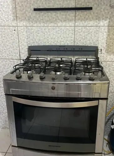 Fogão inox seis bocas
