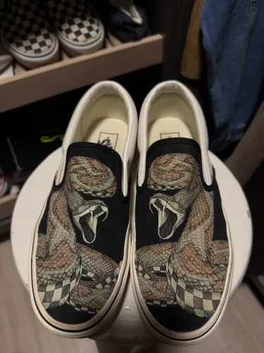 Tênis Vans Classic Slip-On Snake Black (Edição Limitada)