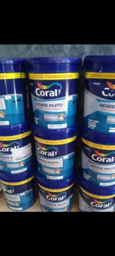 Tinta Acrílica Coral Rende Muito. 20L<br>Balde 20L