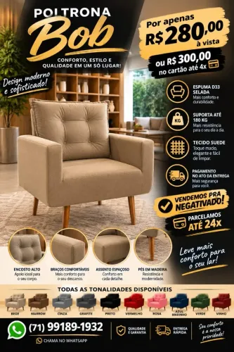 POLTRONAS NOVAS QUADRADA