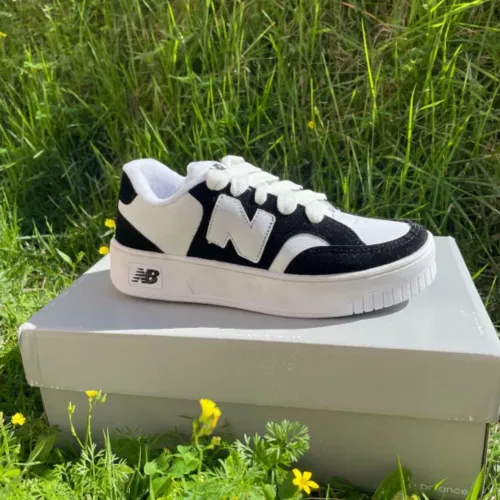 Tênis feminino Casual branco e preto