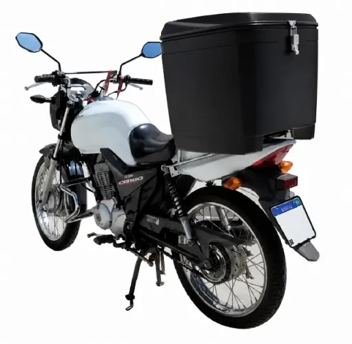Baú para moto 90L c/ Suporte FAN 125/160 TITAN 150/160 CB300 *BARATO*