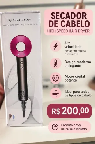 Secador de cabelo High Speed Hair Dryer