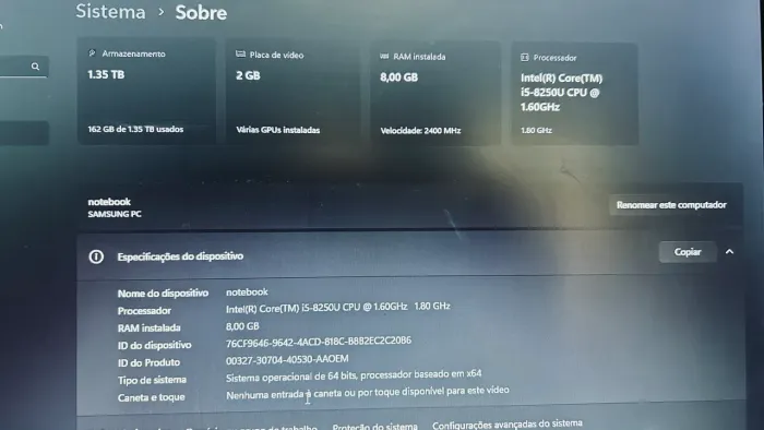 Notebook Samsung