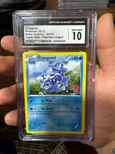 carta graduada pokémon cryogonal cgc 10 gem mint