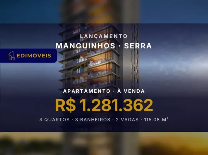 Manguinhos: seu novo apartamento com 3 suítes e varanda gourmet espera por você!