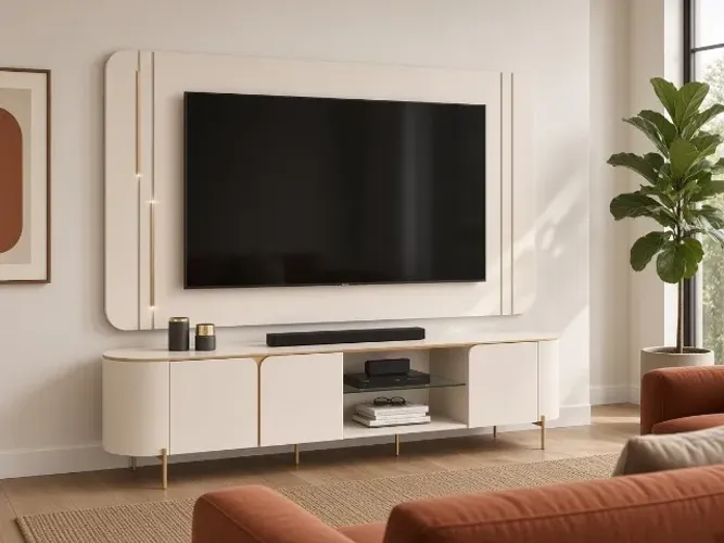 Conjunto Bancada e Painel Ariana 2,41m MDF (NOVO A PRONTA ENTREGA)