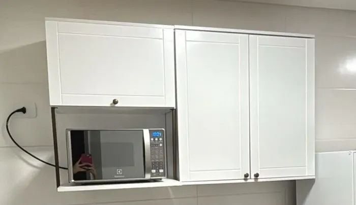 Conjunto armário de cozinha aéreo - Branco