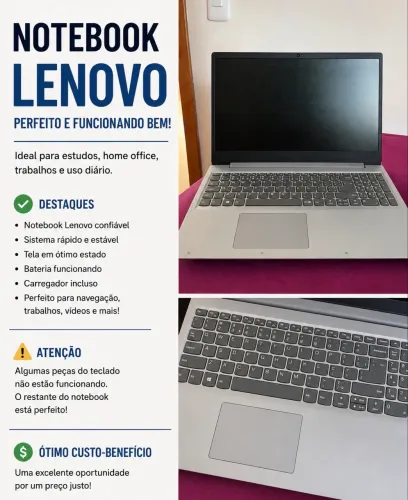 Notebook lenovo usado $600