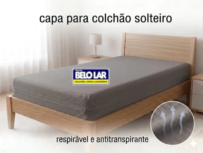 Capa em malha para colchão solteiro