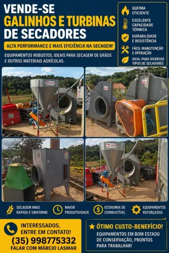 Fornalhas , Galinhos, Roscas Transportadoras e secador 