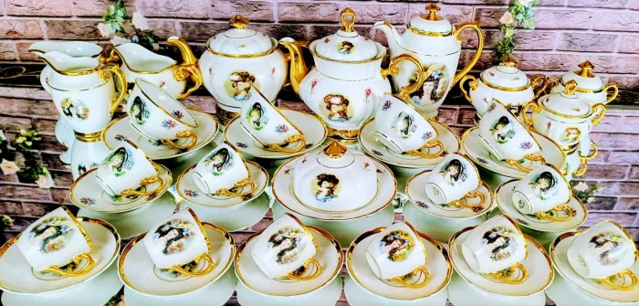 3 conjuntos de porcelana da marca real